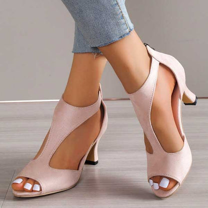 Orthopädische Damen Sandalen mit Absatz - Volmena