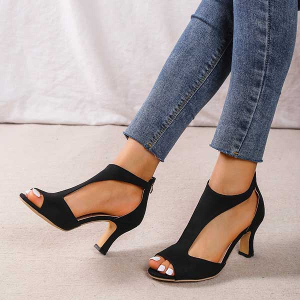 Orthopädische Damen Sandalen mit Absatz - Volmena