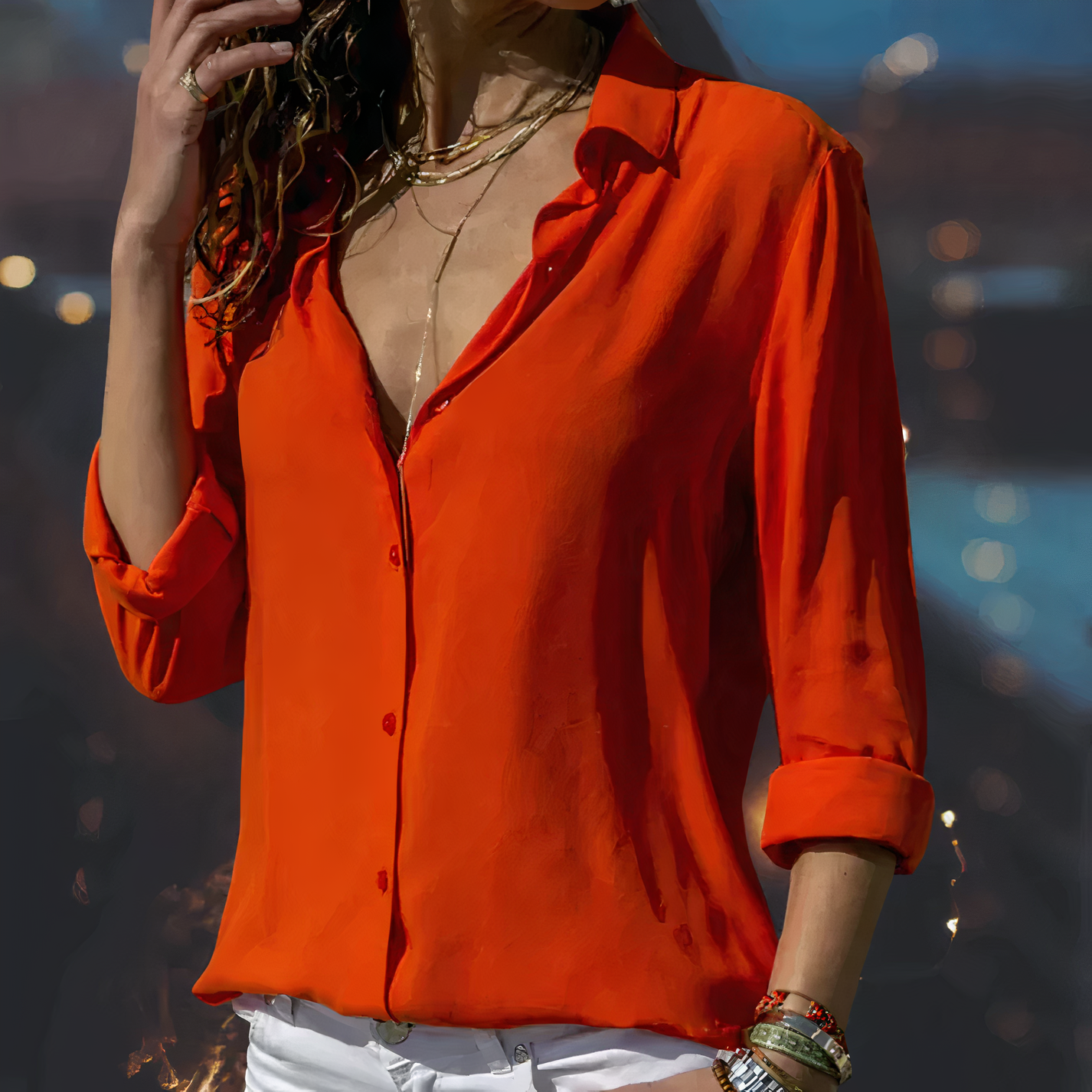Alina | Elegante Chiffonbluse für Frauen