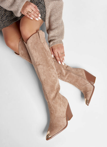 Roxy Suedine Khaki Stiefel