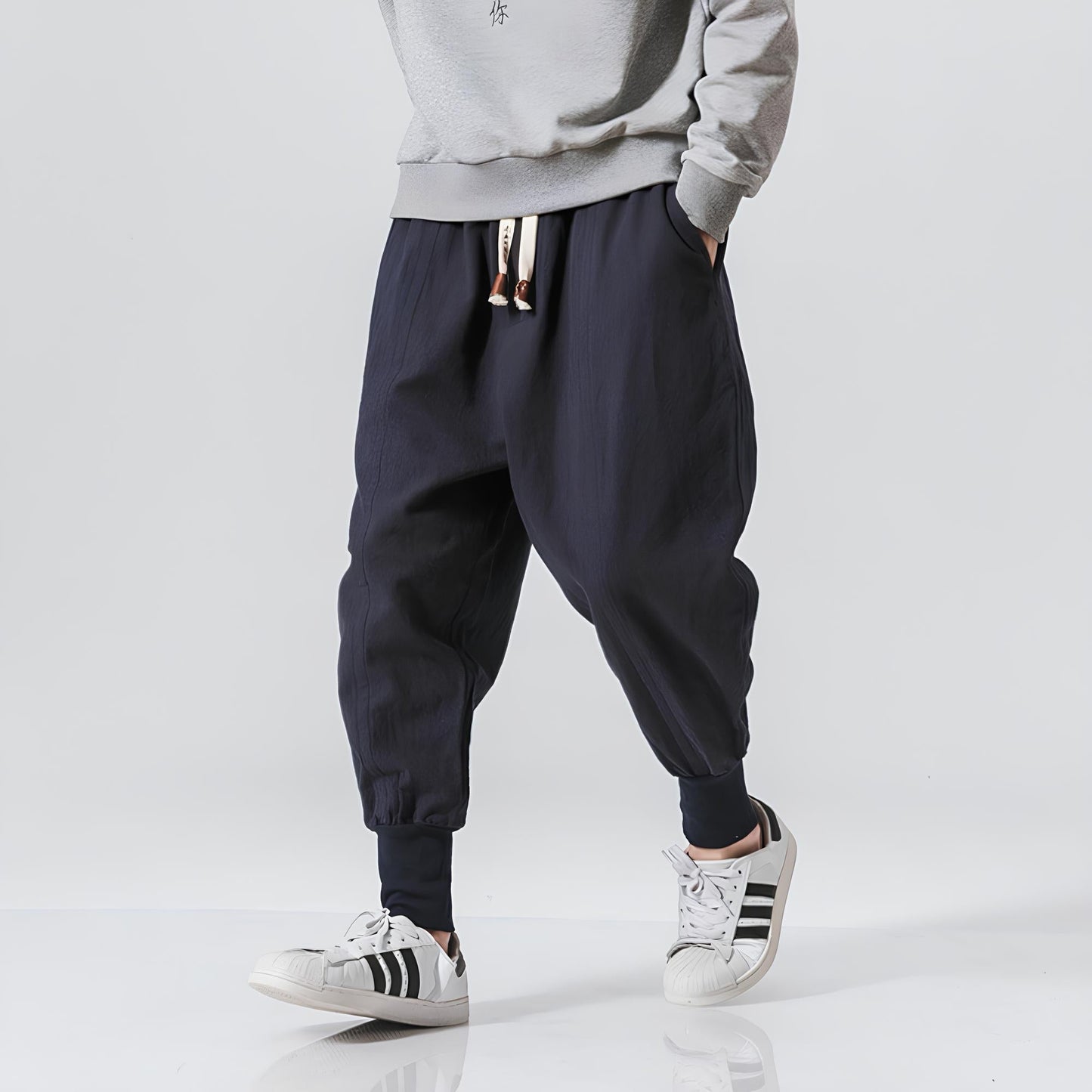 Riku - Bequeme Japanische Baumwoll-Haremhose
