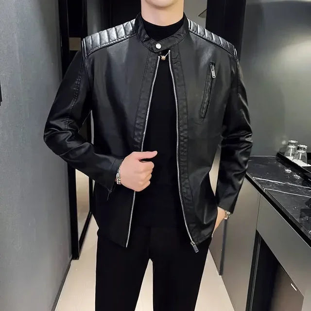 Elegante Klassische Lederjacke