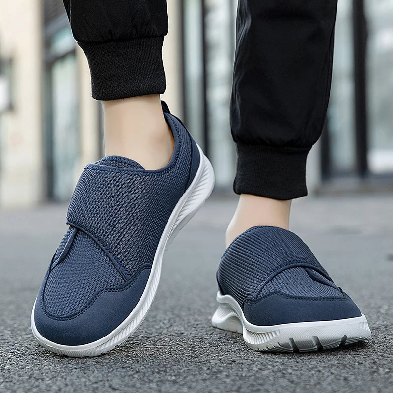 Dames en Heren Comfortabele Klittenband Schoenen voor Brede en Gezwollen Voeten