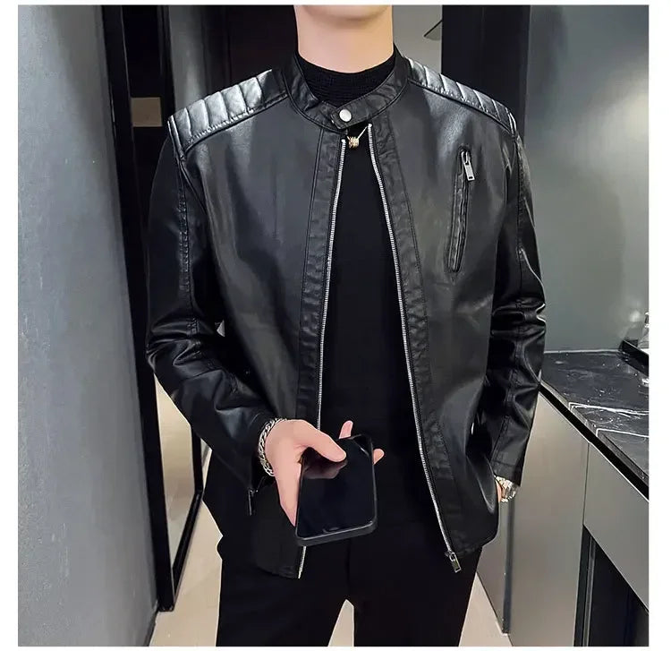Elegante Klassische Lederjacke