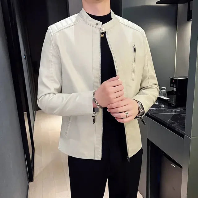 Elegante Klassische Lederjacke