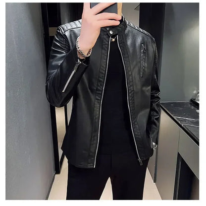 Elegante Klassische Lederjacke