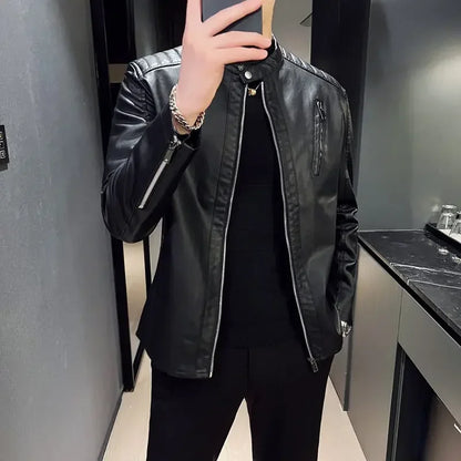Elegante Klassische Lederjacke