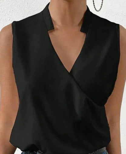 Sarah | Elegantes ärmelloses einfarbiges Top