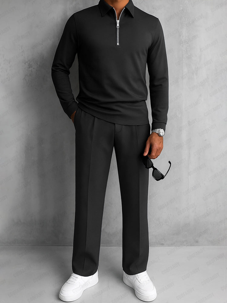 Modernes Polo & Hosen Sport-Set - Elegantes Herren Outfit