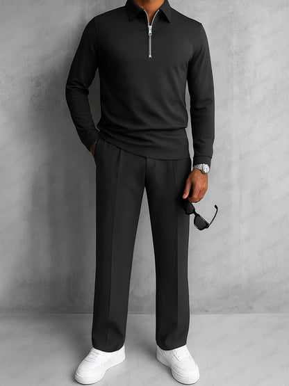Modernes Polo & Hosen Sport-Set - Elegantes Herren Outfit