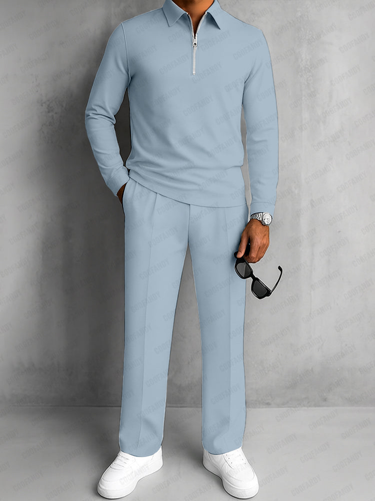 Modernes Polo & Hosen Sport-Set - Elegantes Herren Outfit