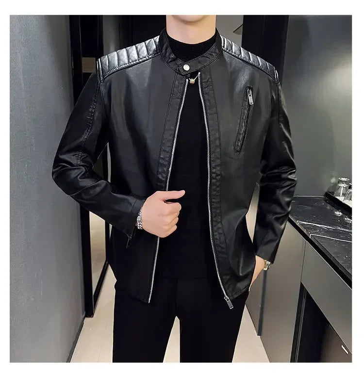 Elegante Klassische Lederjacke
