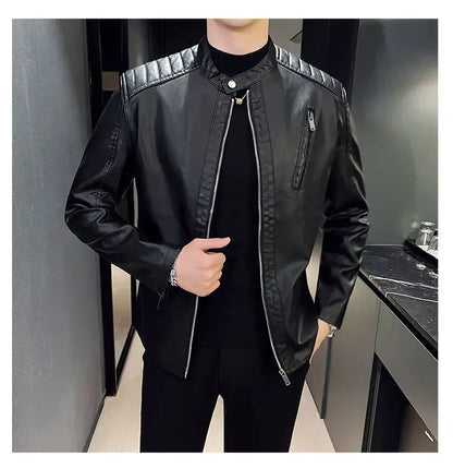 Elegante Klassische Lederjacke