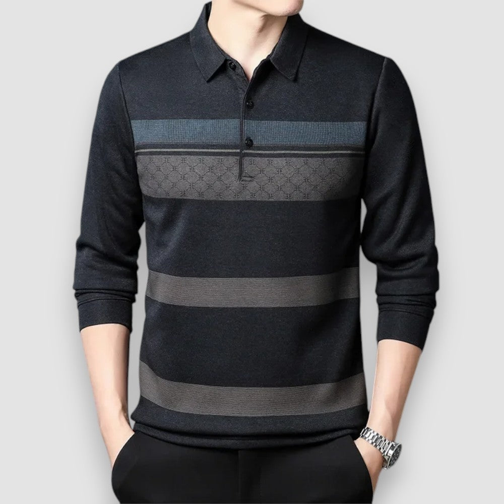 Browny | Gestreiftes Herren Polo-Shirt