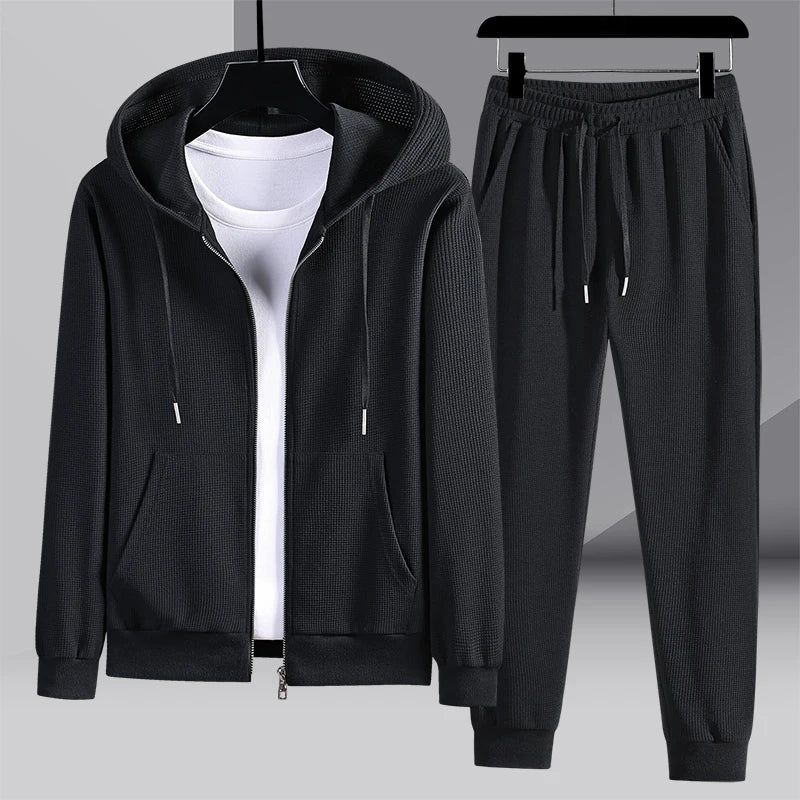 Sergio™ Waffelstrick Lounge-Set - Gemütliches Herren Loungewear