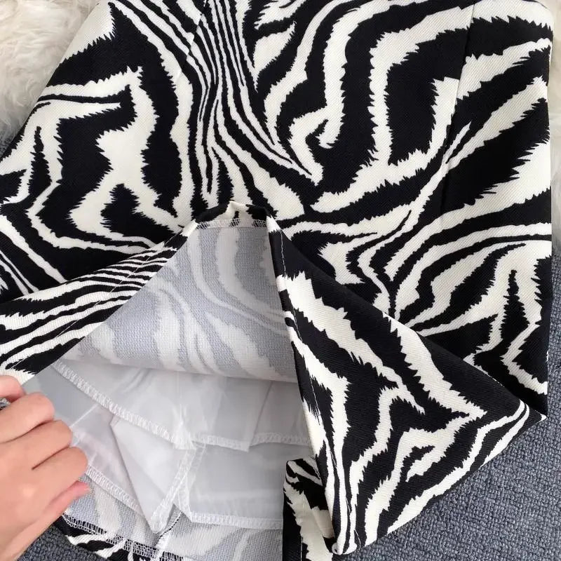 ULLA ZEBRA PRINT MINI SKIRT