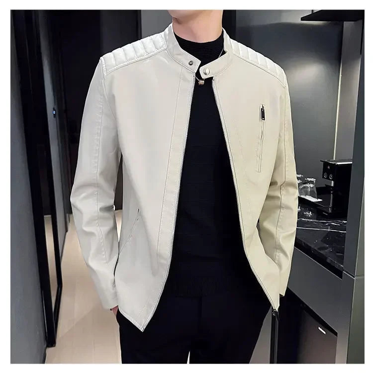 Elegante Klassische Lederjacke