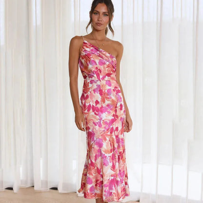 DAGMARA I SCHULTERFREIES GEBLÜMTES KLEID