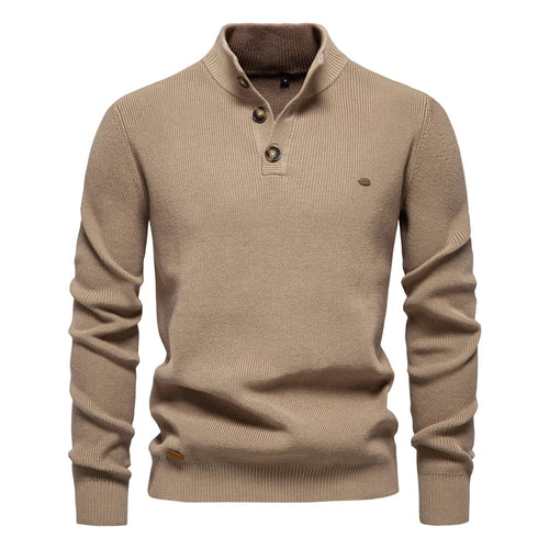 Konrad | Stilvoller Herrenpullover mit Knopfdesign