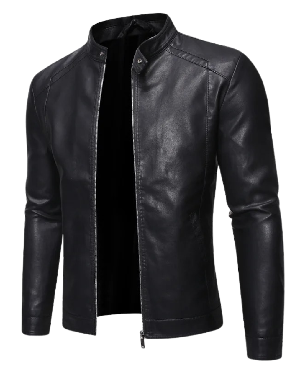 Stehkragen Lederjacke Modern