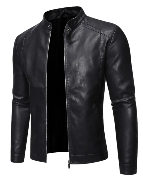 Stehkragen Lederjacke Modern