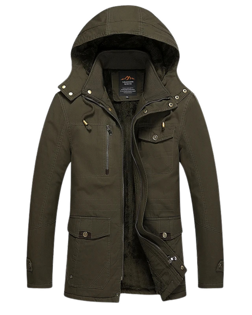 Elegante Gefütterte Baumwoll-Winterjacke