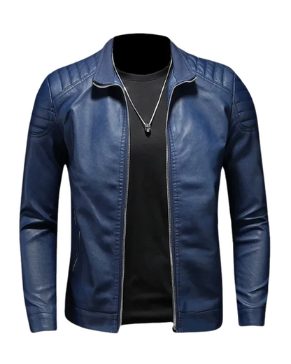 Stehkragen Lederjacke