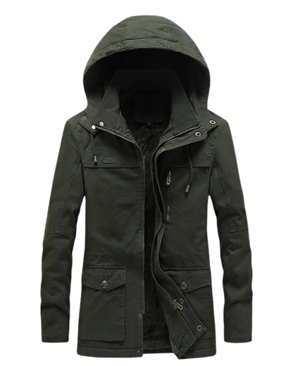 Lässige Baumwoll-Winterjacke