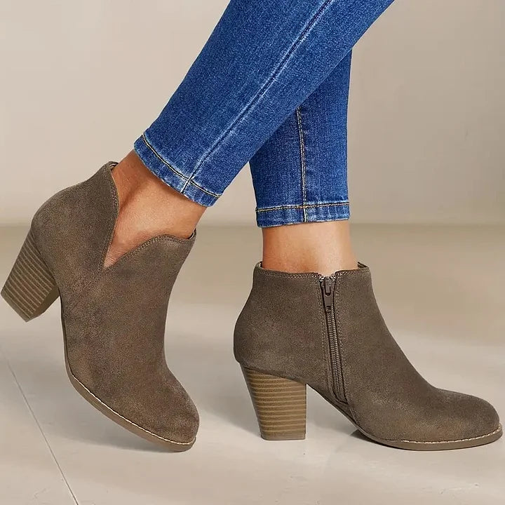 ALEXE™ DAMEN-STIEFELETTEN MIT CHUNKY-ABSATZ