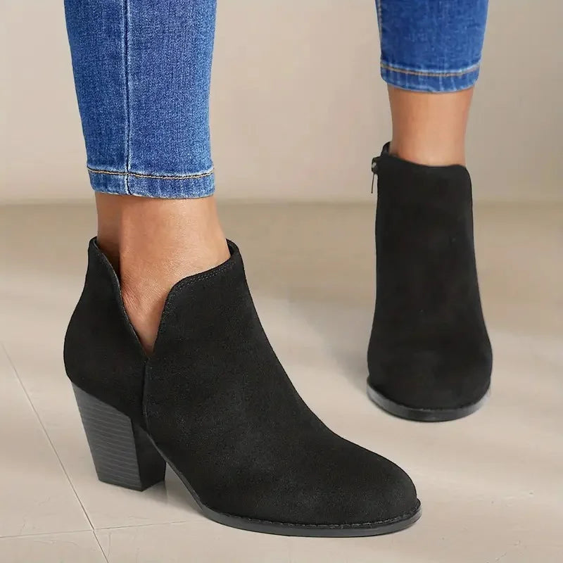 ALEXE™ DAMEN-STIEFELETTEN MIT CHUNKY-ABSATZ