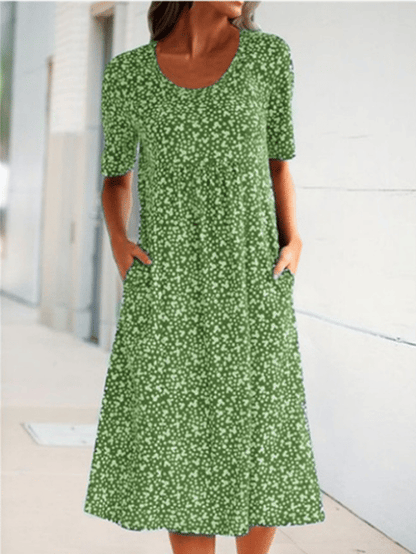 FENRIKE I RETRO-BLUMENKLEID