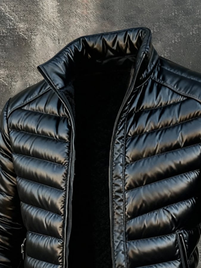 Herren Retro Outdoor-Jacke - Warm Gefüttert mit Taschen