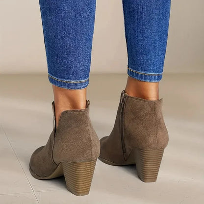 ALEXE™ DAMEN-STIEFELETTEN MIT CHUNKY-ABSATZ