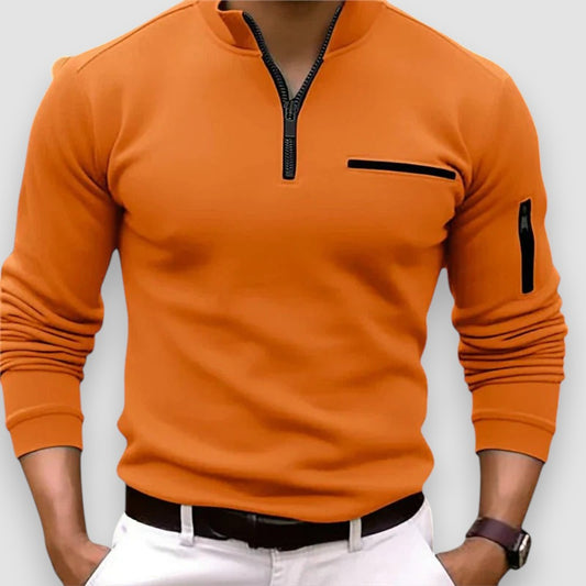 Hugo - Langarm Herren Poloshirt Premium