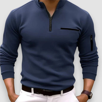 Hugo - Langarm Herren Poloshirt Premium