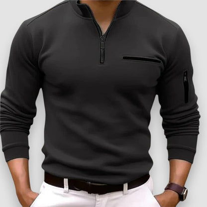 Hugo - Langarm Herren Poloshirt Premium