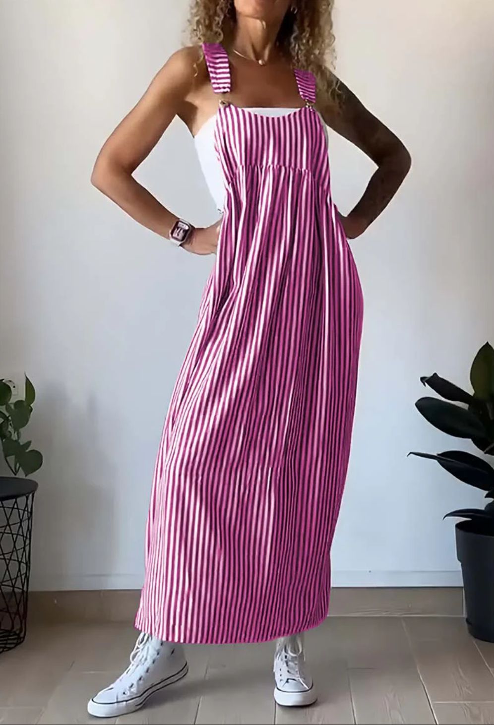 MARIELE I GESTREIFTES MAXIKLEID