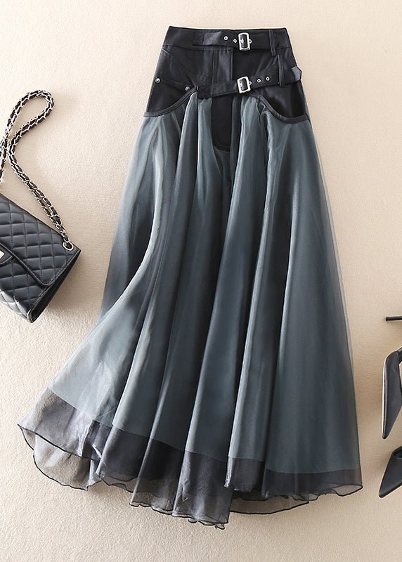 Layla - Eleganter Midi-Rock für Damen aus französischem Patchwork-Tüll
