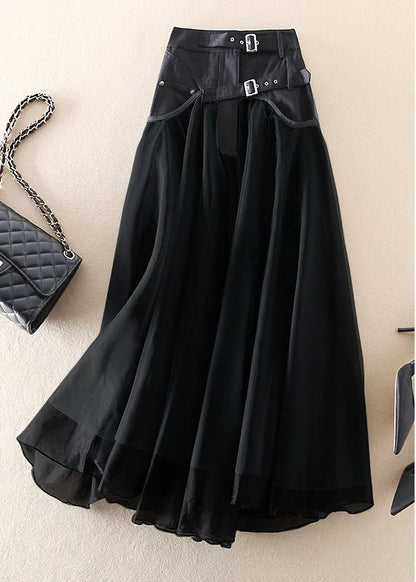 Layla - Eleganter Midi-Rock für Damen aus französischem Patchwork-Tüll