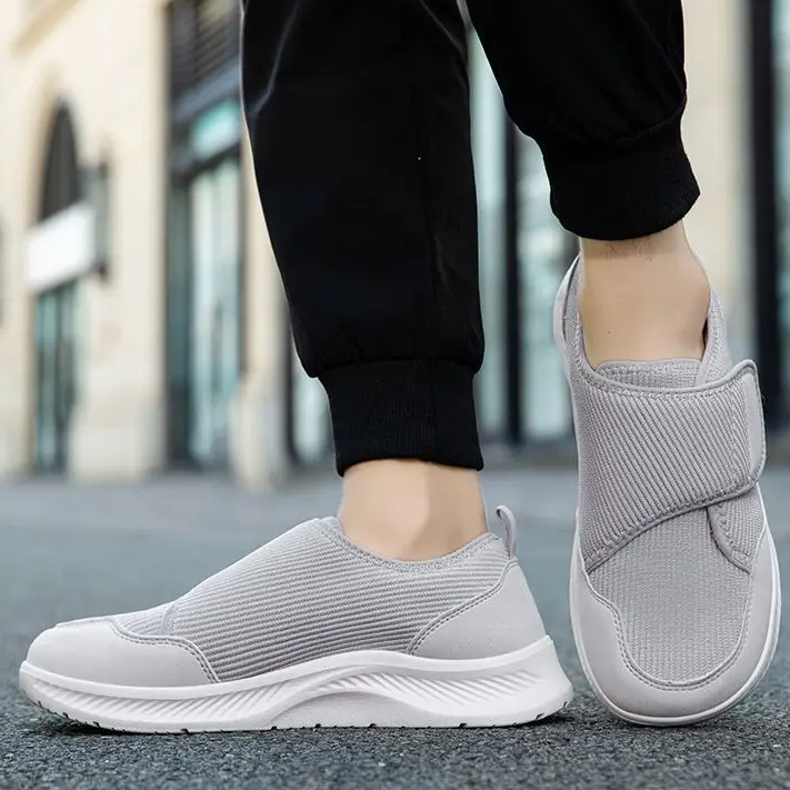 Dames en Heren Comfortabele Klittenband Schoenen voor Brede en Gezwollen Voeten