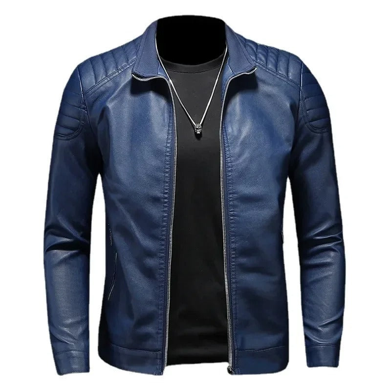 Stehkragen Lederjacke