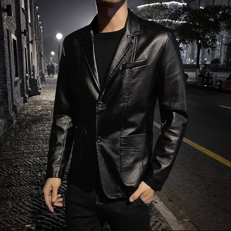 Business Casual Lederjacke