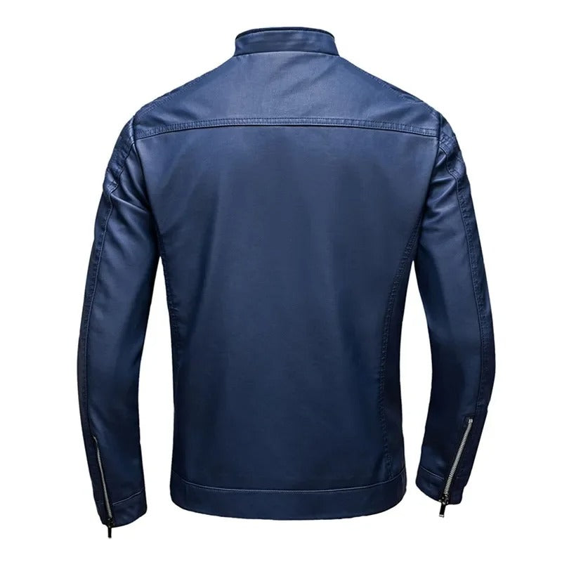 Stehkragen Lederjacke