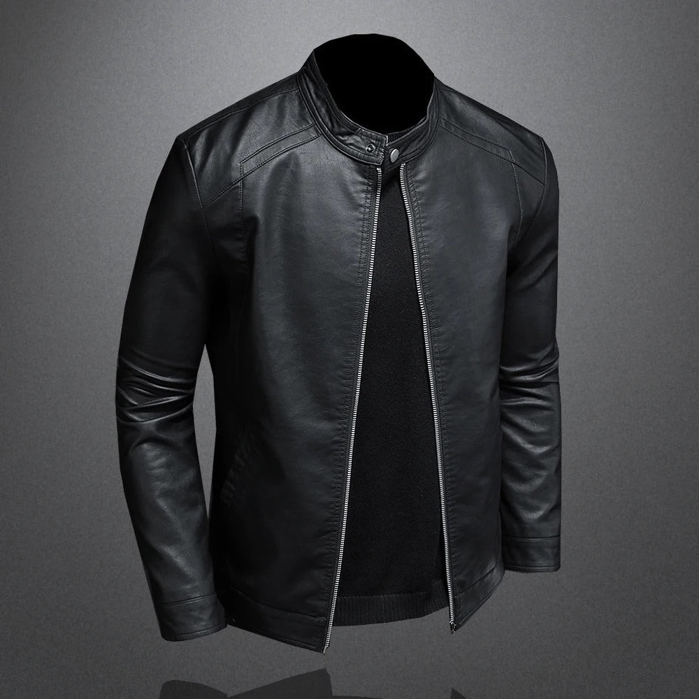 Klassische Lederjacke