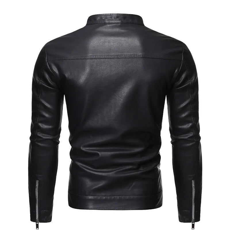 Stehkragen Lederjacke Modern
