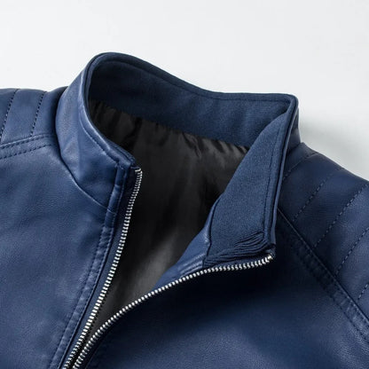 Stehkragen Lederjacke