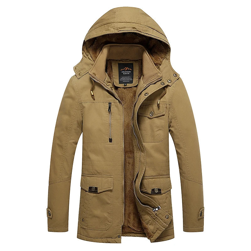 Elegante Gefütterte Baumwoll-Winterjacke