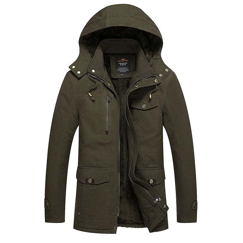 Elegante Gefütterte Baumwoll-Winterjacke