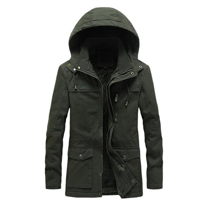 Lässige Baumwoll-Winterjacke