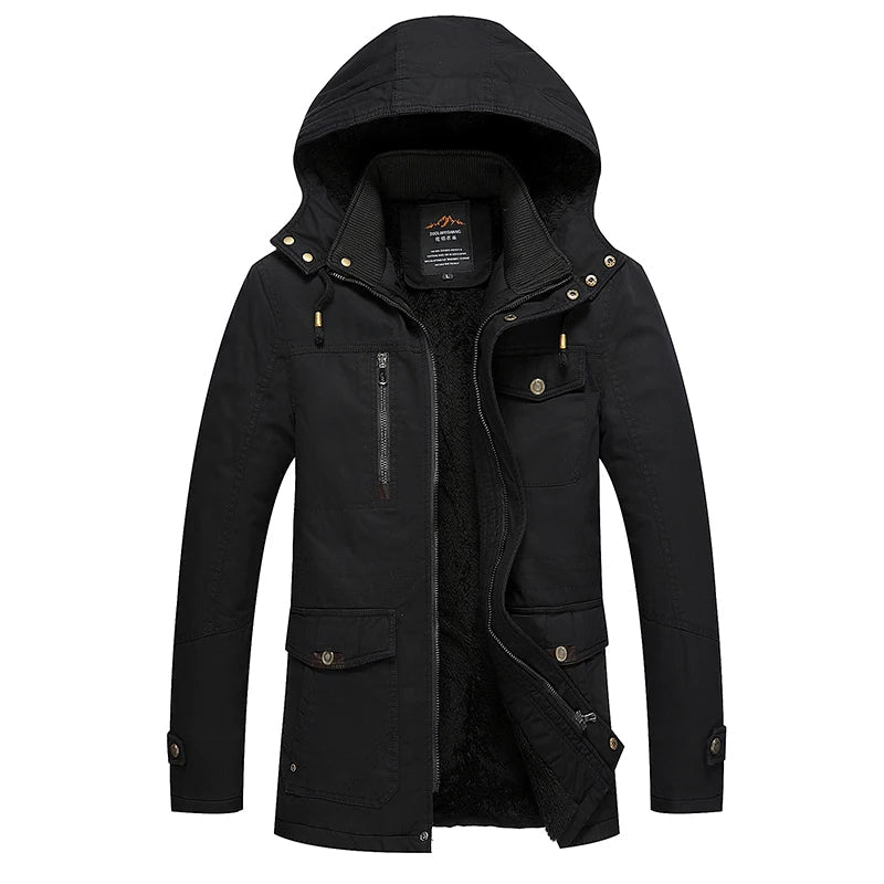 Elegante Gefütterte Baumwoll-Winterjacke